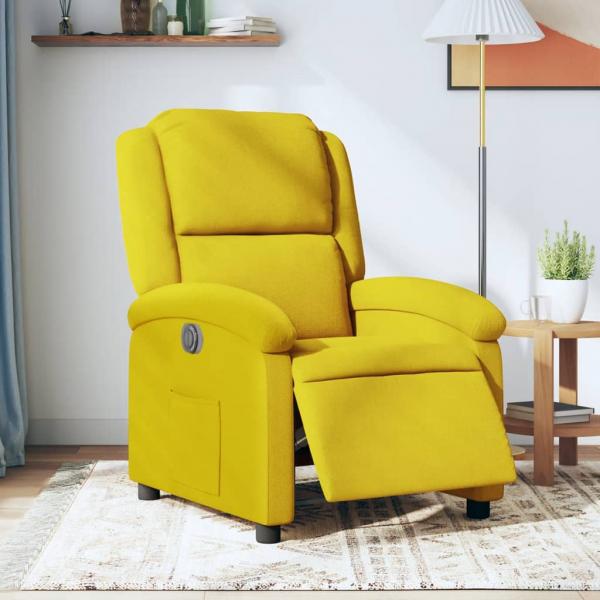 ARDEBO.de - Relaxsessel Elektrisch Gelb Samt