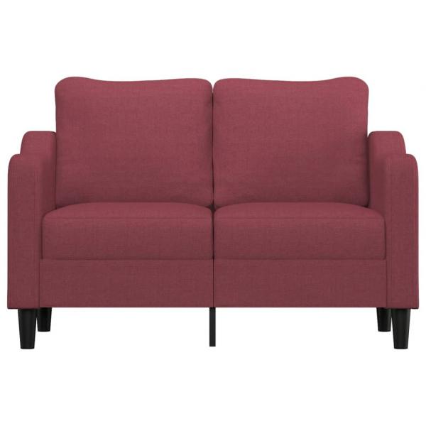 2-Sitzer-Sofa Weinrot 120 cm Stoff