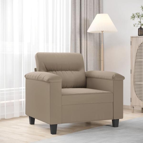 ARDEBO.de - Sessel Taupe 60 cm Mikrofasergewebe