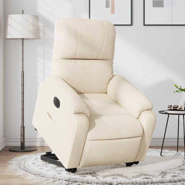 ARDEBO.de - Relaxsessel mit Aufstehhilfe Elektrisch Beige Mikrofasergewebe