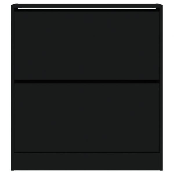 Schuhschrank Schwarz 80x21x87,5 cm Holzwerkstoff