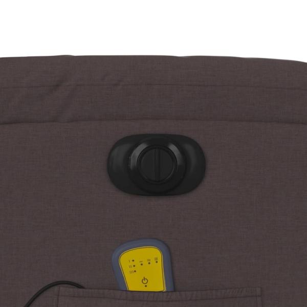 Elektrischer Massagesessel mit Aufstehhilfe Dunkelbraun Stoff