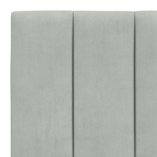 Bett mit Matratze Hellgrau 80x200 cm Samt
