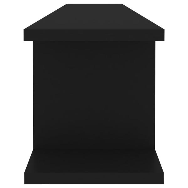 Wandregale 2 Stk. Schwarz 105x18x20 cm Holzwerkstoff