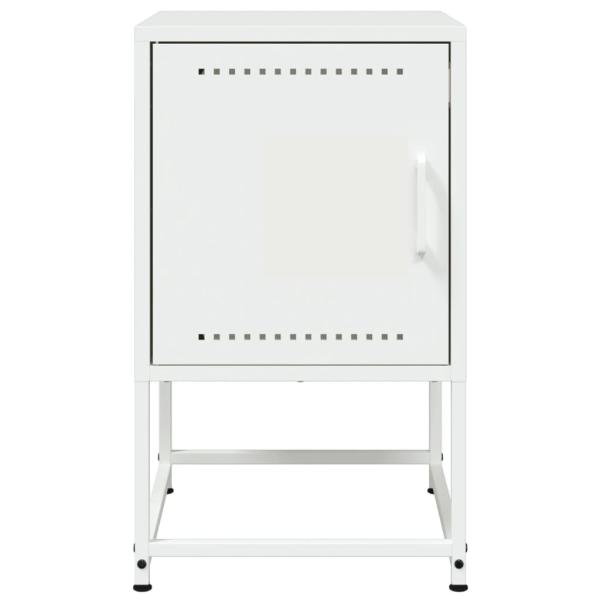 Nachttische 2 Stk. Weiß 36x39x60,5 cm Stahl