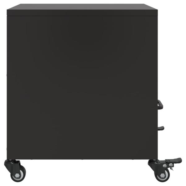 ARDEBO.de - Nachttische 2 Stk. Schwarz 36x39x43,5 cm Stahl