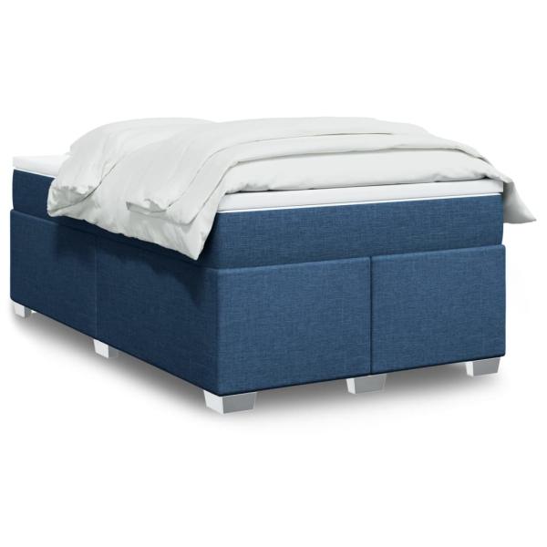 ARDEBO.de - Boxspringbett mit Matratze Blau 120x190 cm Stoff