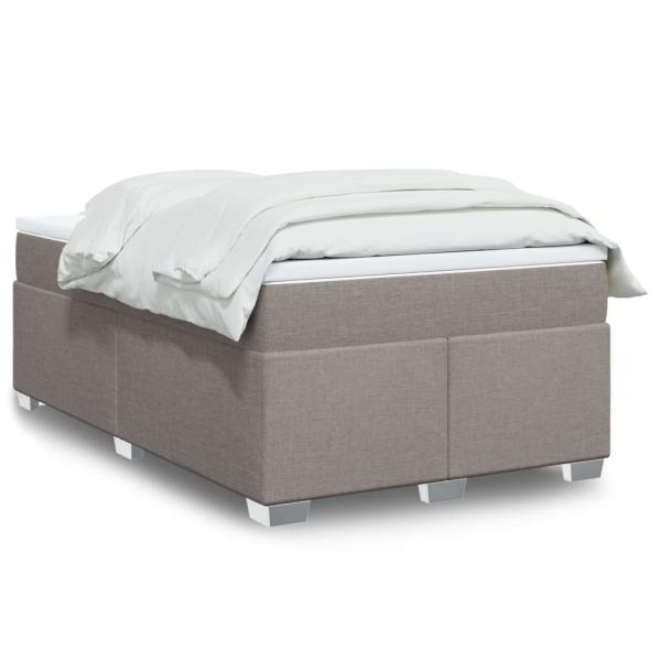 ARDEBO.de - Boxspringbett mit Matratze Taupe 120x190 cm Stoff