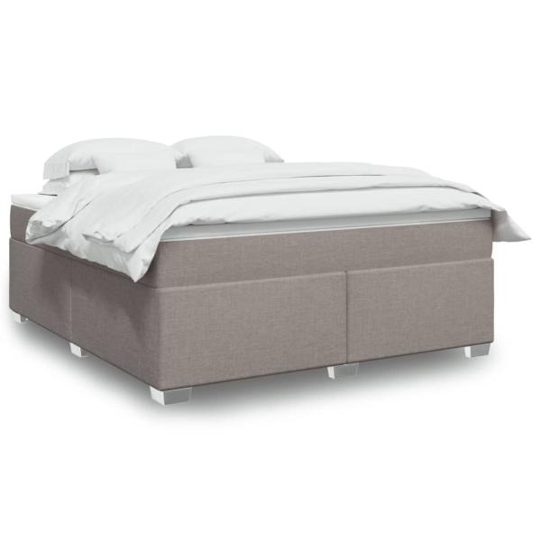 ARDEBO.de - Boxspringbett mit Matratze Taupe 180x200 cm Stoff
