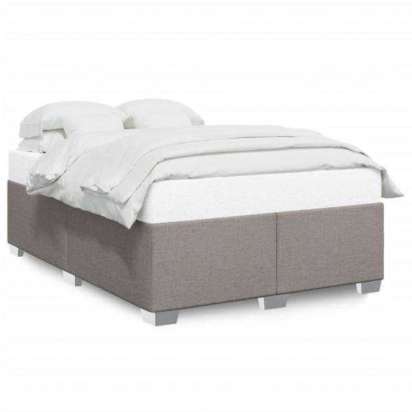 ARDEBO.de - Bettgestell ohne Matratze Taupe 140x190 cm Stoff
