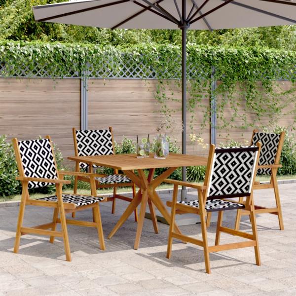ARDEBO.de - 5-tlg. Garten-Essgruppe Massivholz Akazie