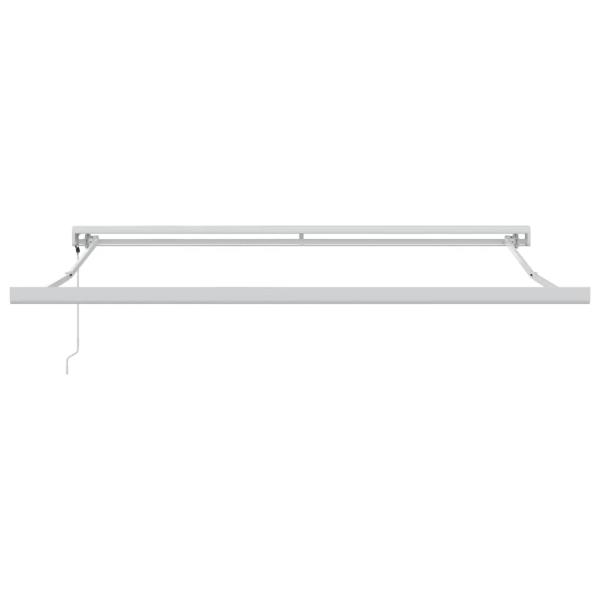 Markise Einziehbar Anthrazit und Weiß 3x2,5 m Stoff & Aluminium