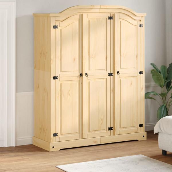 ARDEBO.de - Kleiderschrank Corona 151,5x52x186 cm Massivholz Kiefer