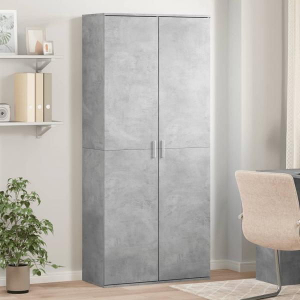 ARDEBO.de - Highboard Betongrau 80x35x180 cm Holzwerkstoff