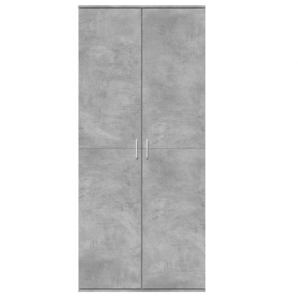 Highboard Betongrau 80x35x180 cm Holzwerkstoff