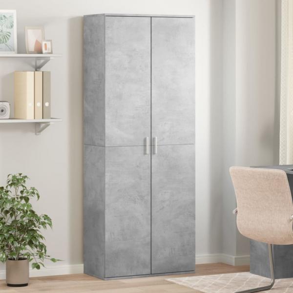 ARDEBO.de - Highboard Betongrau 70x35x180 cm Holzwerkstoff