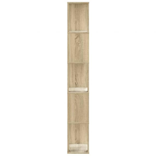 Bücherregal 5 Böden Sonoma-Eiche 45x23,5x162,5 cm Holzwerkstoff