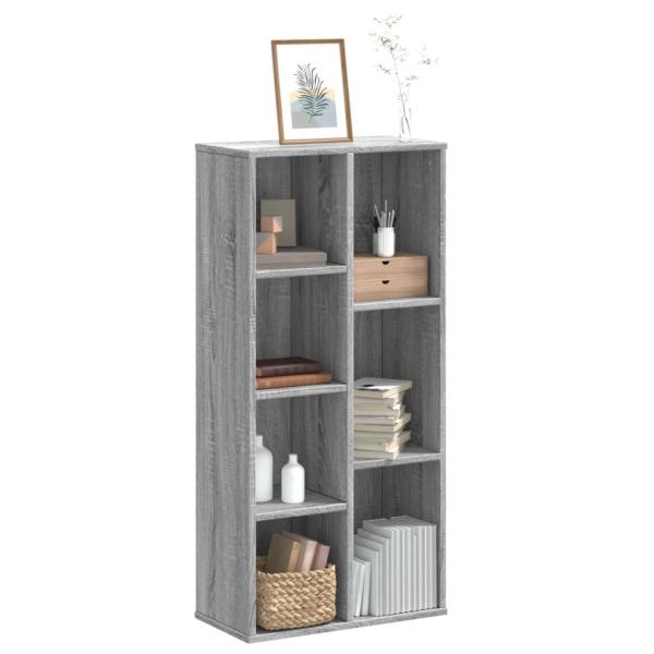 ARDEBO.de - Bücherregal Grau Sonoma 50x25x105 cm Holzwerkstoff
