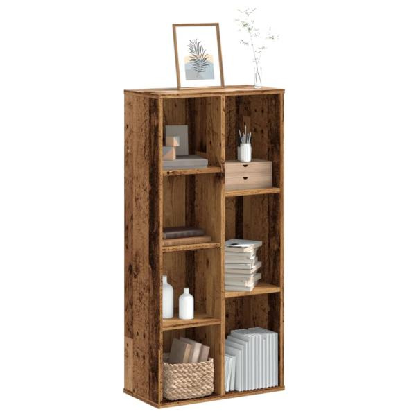 ARDEBO.de - Bücherregal Altholz-Optik 50x25x105 cm Holzwerkstoff