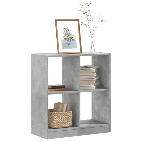 ARDEBO.de - Bücherregal Betongrau 68,5x32x75 cm Holzwerkstoff