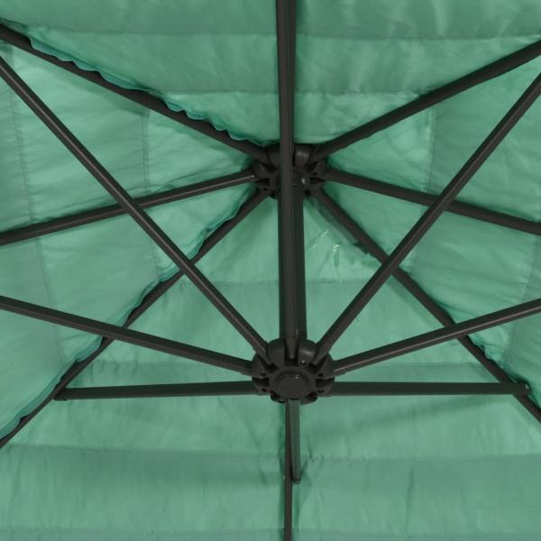 Sonnenschirm mit Stahlmast Grün 223x223x213 cm