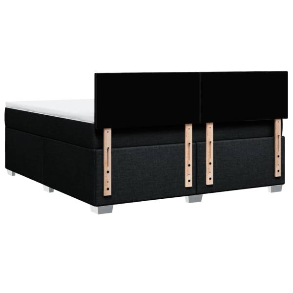 Boxspringbett mit Matratze Schwarz 180x200 cm Stoff