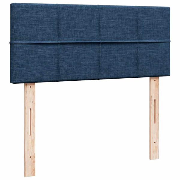 Boxspringbett mit Matratze Blau 120x190 cm Stoff