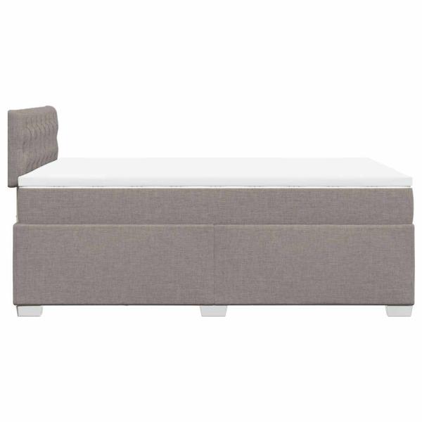 Boxspringbett mit Matratze Taupe 120x190 cm Stoff