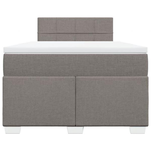 Boxspringbett mit Matratze Taupe 120x200 cm Stoff