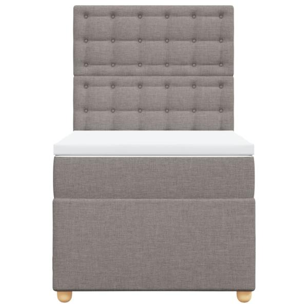 Boxspringbett mit Matratze Taupe 80x200 cm Stoff