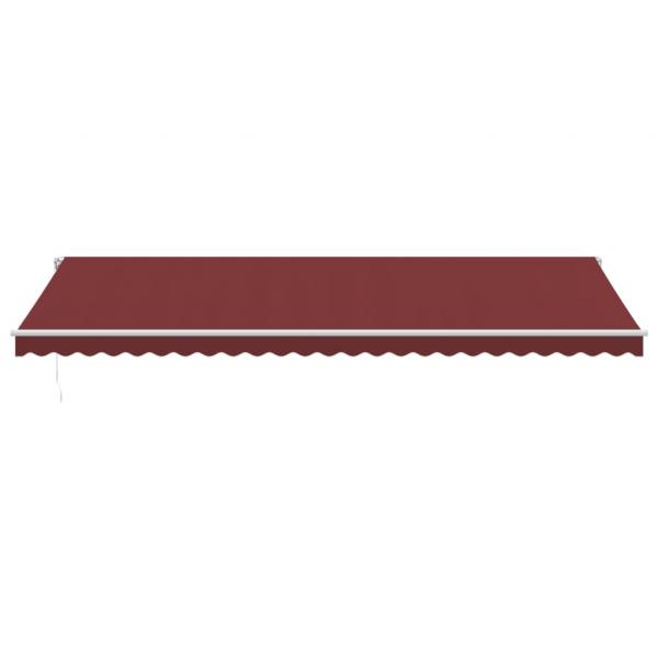 Markise Manuell mit LED Weinrot 600x350 cm