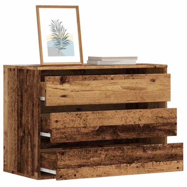 ARDEBO.de - Kommode Altholz-Optik 80x41x58 cm Holzwerkstoff