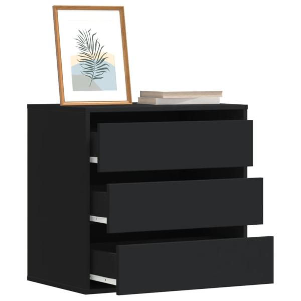 ARDEBO.de - Kommode Schwarz 60x41x58 cm Holzwerkstoff