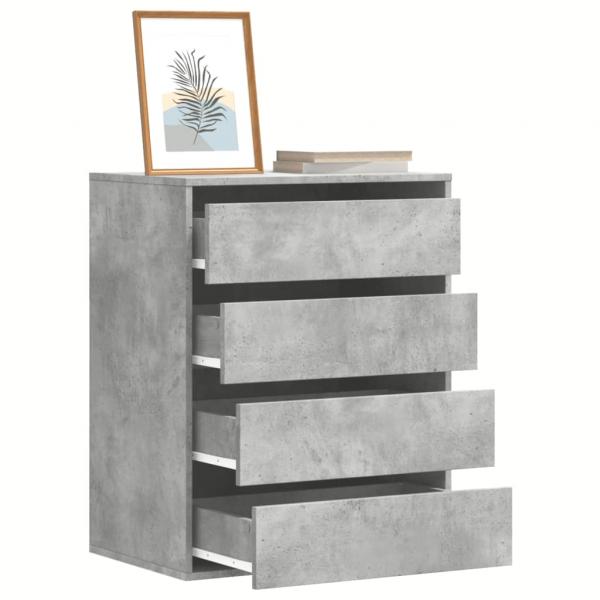ARDEBO.de - Kommode Betongrau 60x41x76 cm Holzwerkstoff