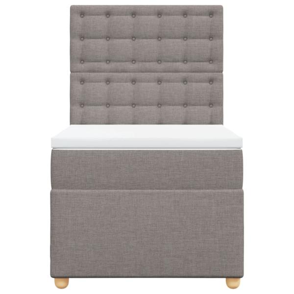 Boxspringbett mit Matratze Taupe 80x200 cm Stoff