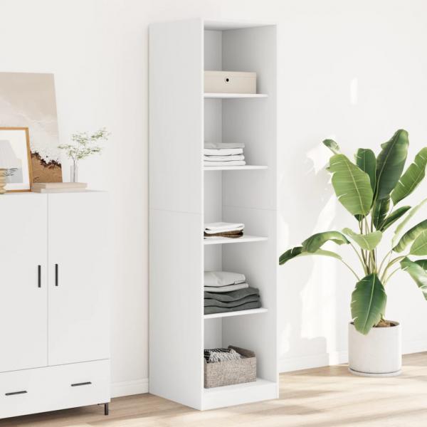 ARDEBO.de - Kleiderschrank Weiß 50x50x200 cm Holzwerkstoff