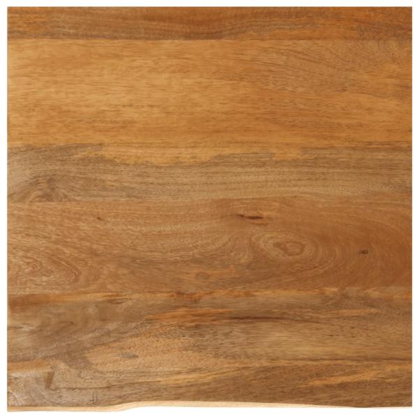 ARDEBO.de - Tischplatte mit Baumkante 40x40x2,5 cm Massivholz Mango