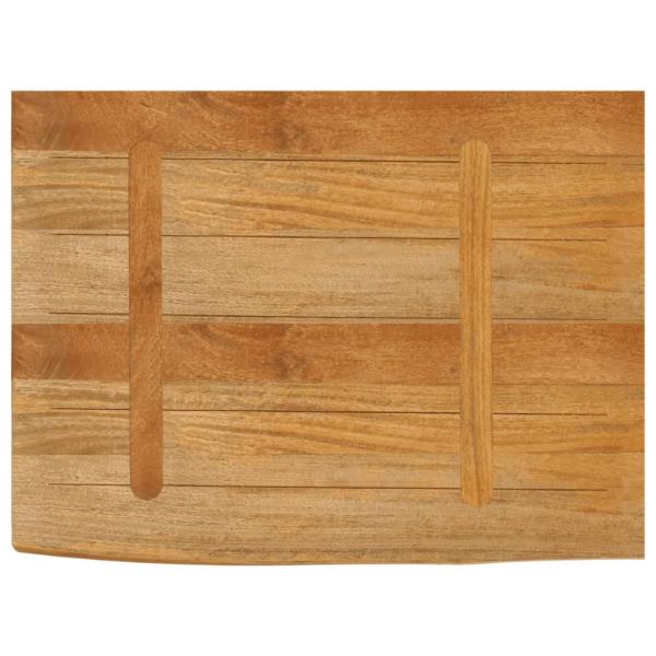 Tischplatte mit Baumkante 80x60x2,5 cm Massivholz Mango
