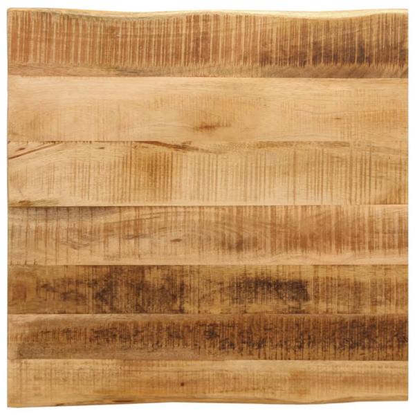 ARDEBO.de - Tischplatte mit Baumkante 60x60x2,5 cm Raues Massives Mangoholz