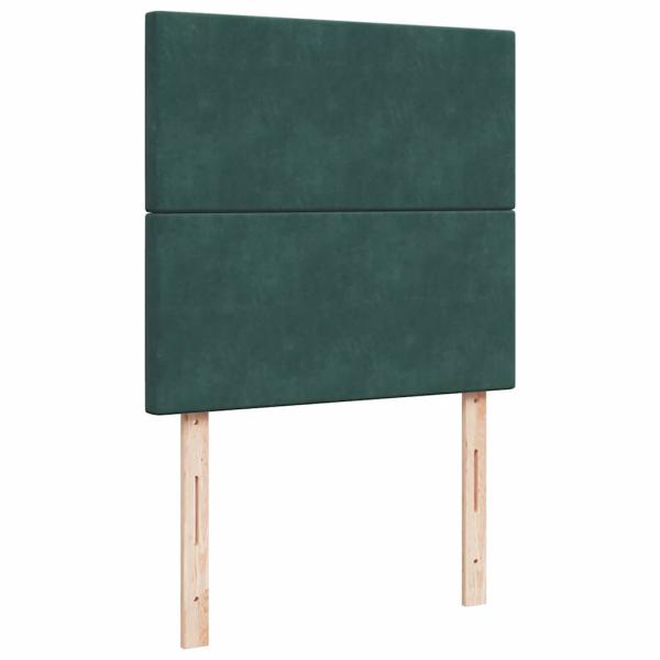 ARDEBO.de - Boxspringbett mit Matratze Dunkelgrün 90x190 cm Samt