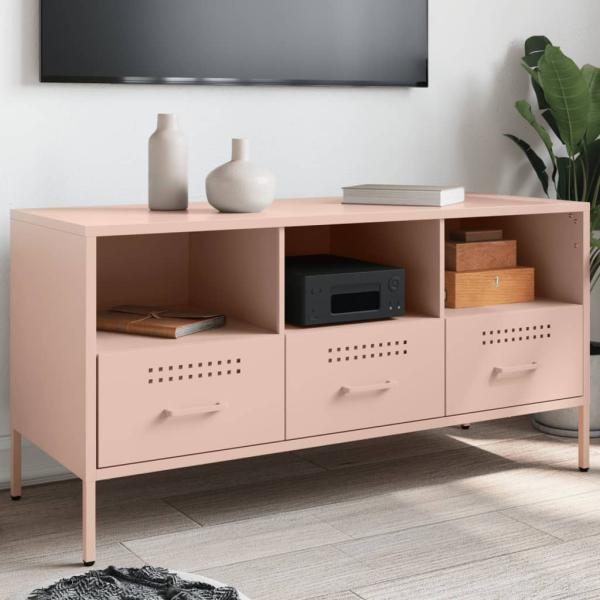 ARDEBO.de - TV-Schrank Rosa 100,5x39x50,5 cm Stahl