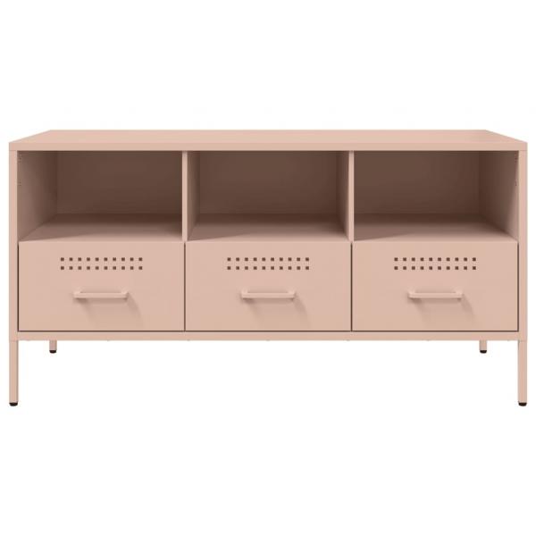 TV-Schrank Rosa 100,5x39x50,5 cm Stahl