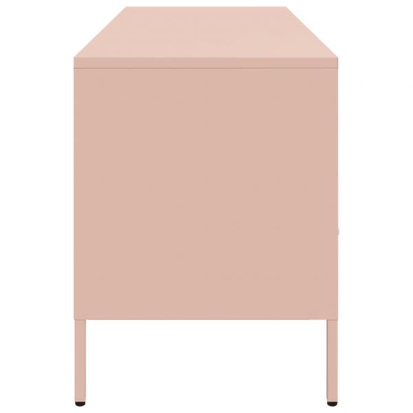 TV-Schrank Rosa 100,5x39x50,5 cm Stahl