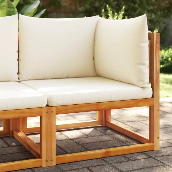 ARDEBO.de - Garten-Ecksofa mit Kissen Massivholz Akazie