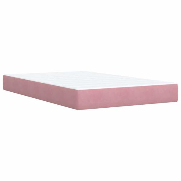 ARDEBO.de - Boxspringbett mit Matratze Rosa 120x190 cm Samt