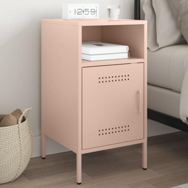 ARDEBO.de - Nachttisch Rosa 36x39x68 cm Stahl