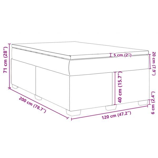 Boxspringbett mit Matratze Schwarz 120x200 cm Kunstleder