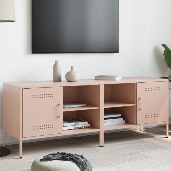 ARDEBO.de - TV-Schränke 2 Stk. Rosa 68x39x50,5 cm Stahl