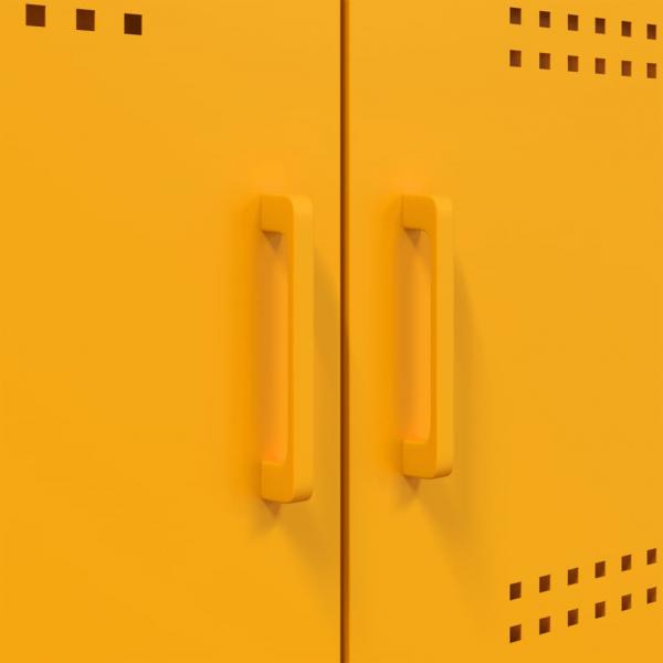 TV-Schränke 2 Stk. Senfgelb 68x39x50,5 cm Stahl