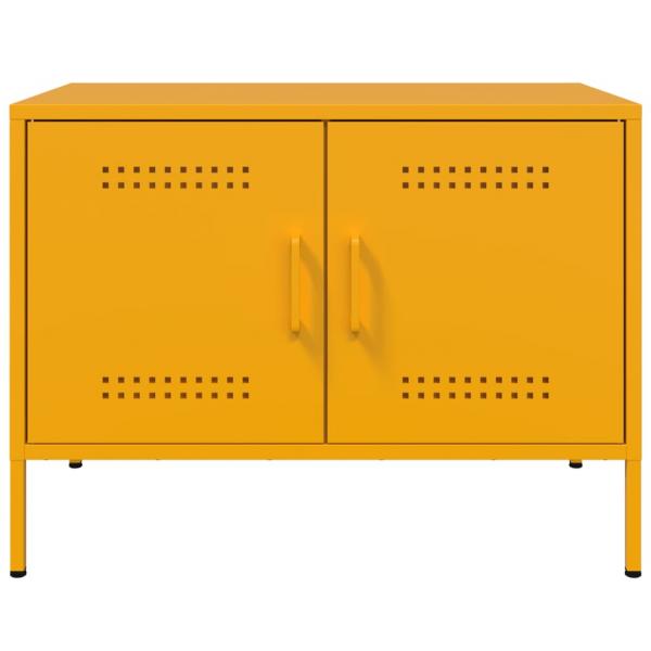TV-Schränke 2 Stk. Senfgelb 68x39x50,5 cm Stahl